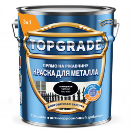 Краска для металла Topgrade гладкая глянцевая черная RAL 9005 5 л